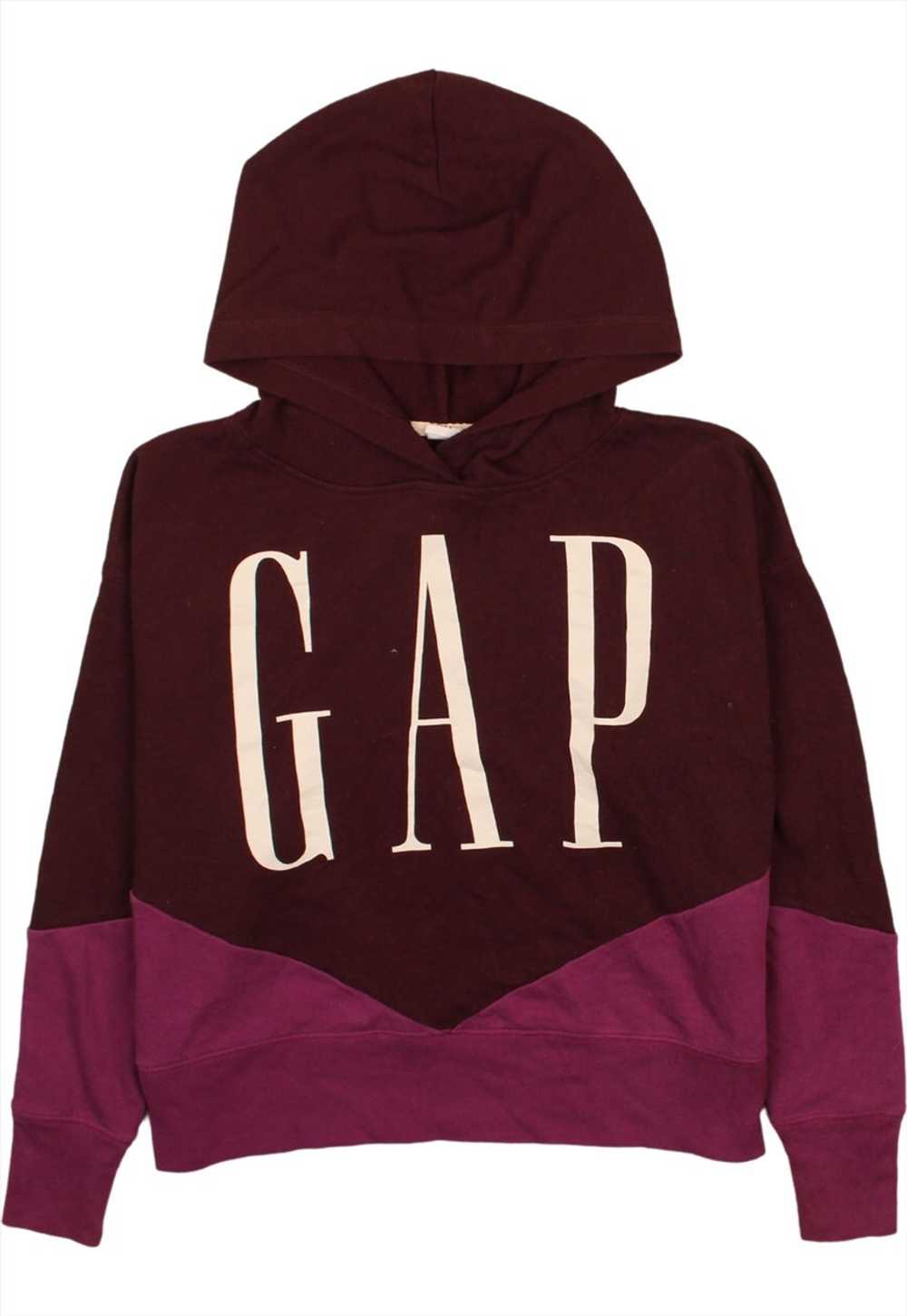 Vintage 90's Gap Hoodie Spellout Purple XSmall - image 1