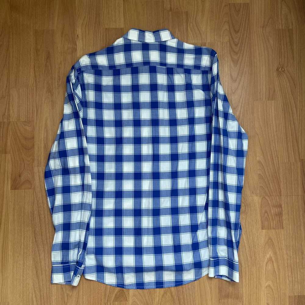 H&M H&M Men’s Checkered Blue Button Up Shirt Size… - image 3