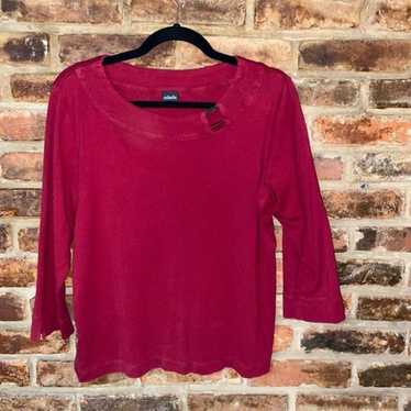 Other Rafaella Burgundy Red 3/4 Sleeve Blouse Wom… - image 1