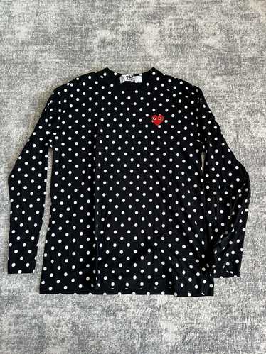 Comme Des Garcons Play Black with white polka dots