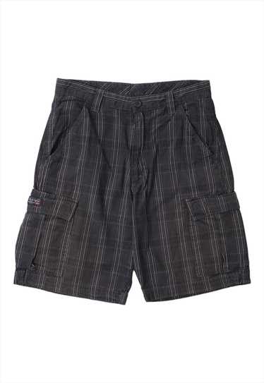 Vintage Wrangler Black Checked Cargo Shorts Mens