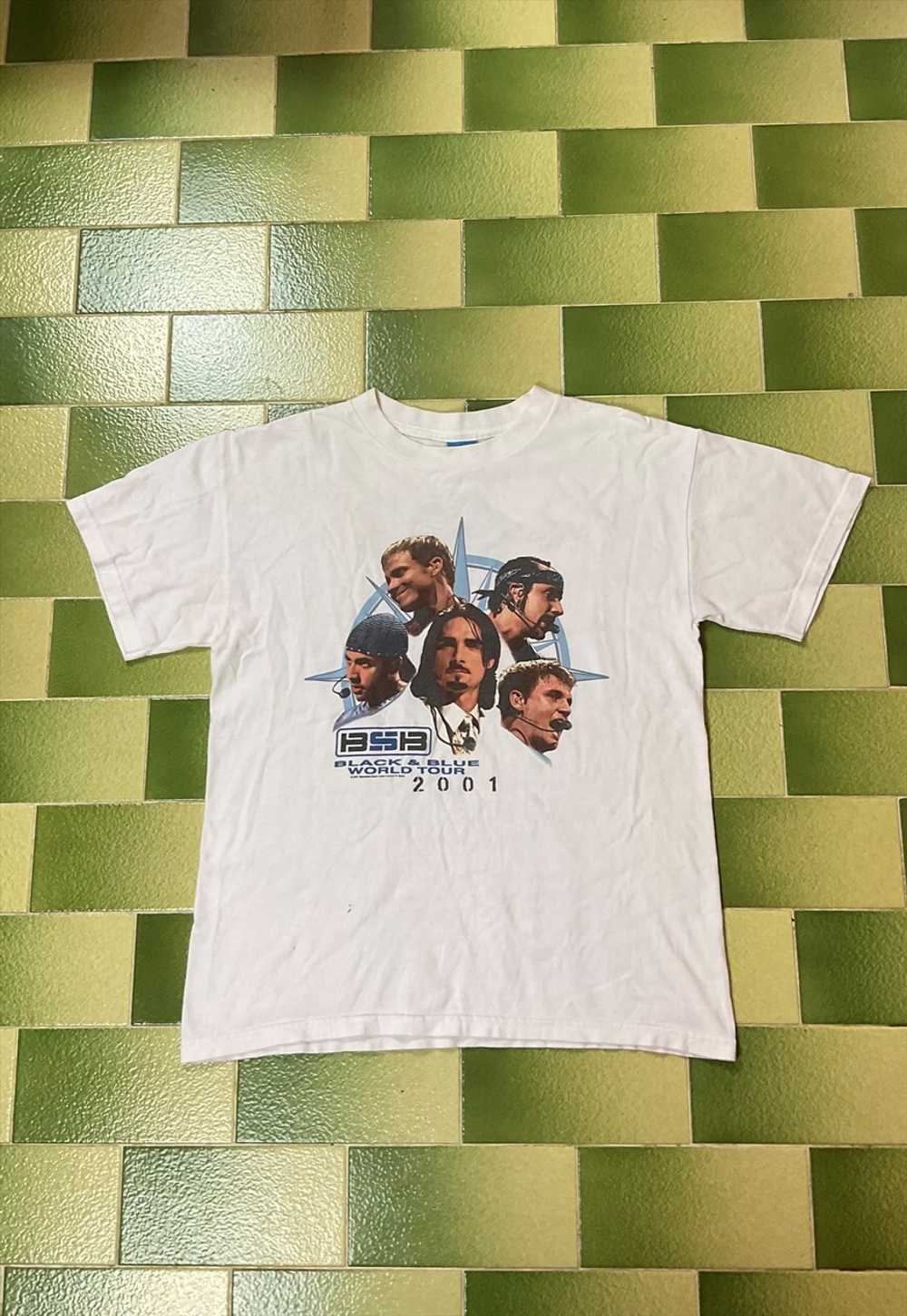 Vintage Backstreet Boys 2001 Black & Blue World T… - image 1