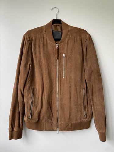 Allsaints Brown suede bomber jacket - image 1