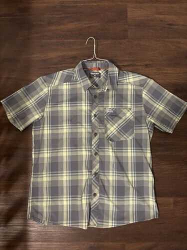 Simms★シムス Outpost Plaid 半袖シャツ size:S ミスト シムス フィッシング 半袖 Tシャツ（オリーブ）/Simms T-shirt