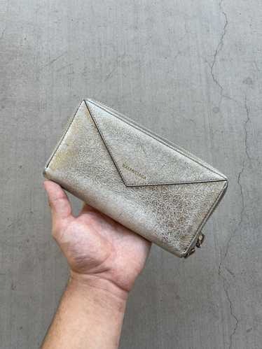 Balenciaga Balenciaga long paper metallic wallet