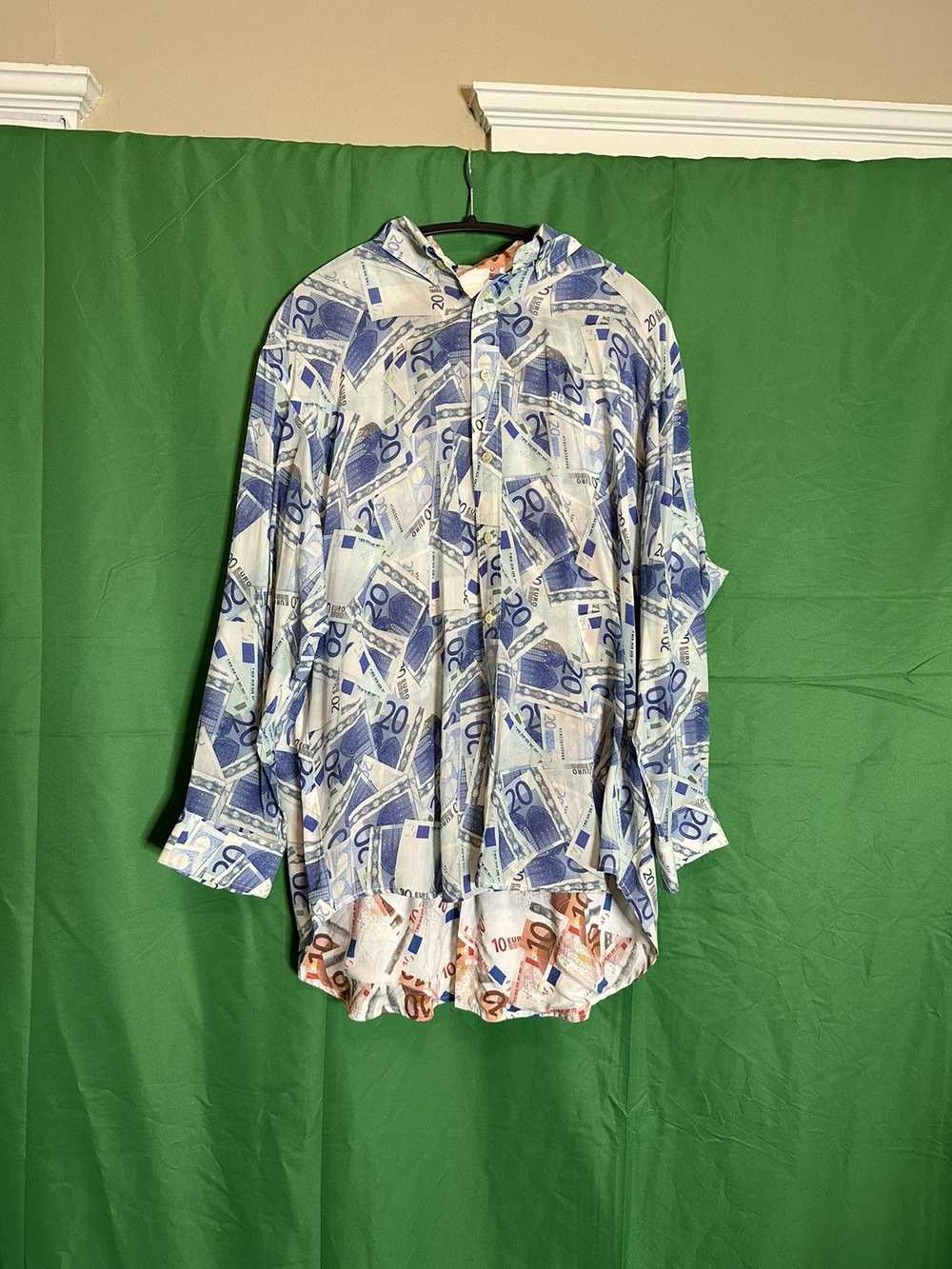 Balenciaga Silk hybrid euro print double shirt NWT - image 11