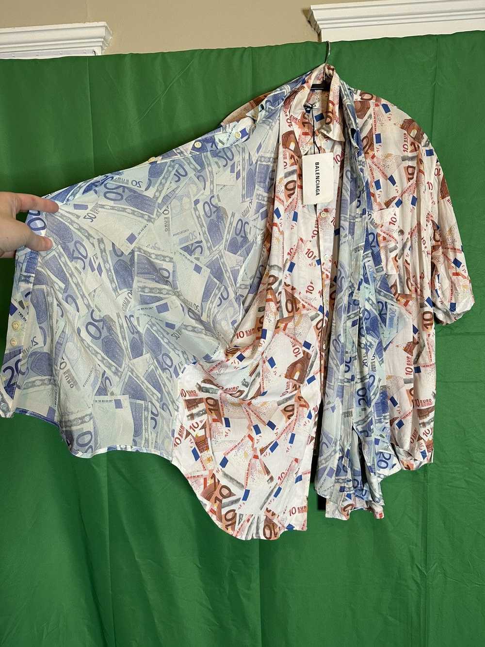 Balenciaga Silk hybrid euro print double shirt NWT - image 5