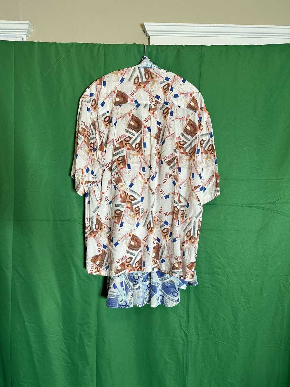 Balenciaga Silk hybrid euro print double shirt NWT - image 7