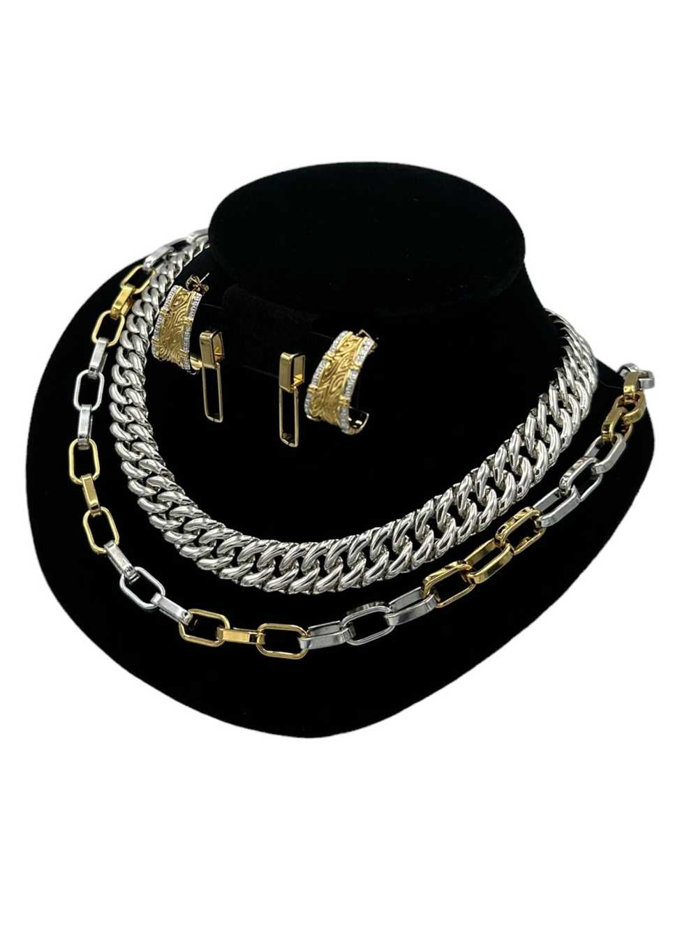 Layering Mix Metals Silver & Gold Vintage Jewelry… - image 3