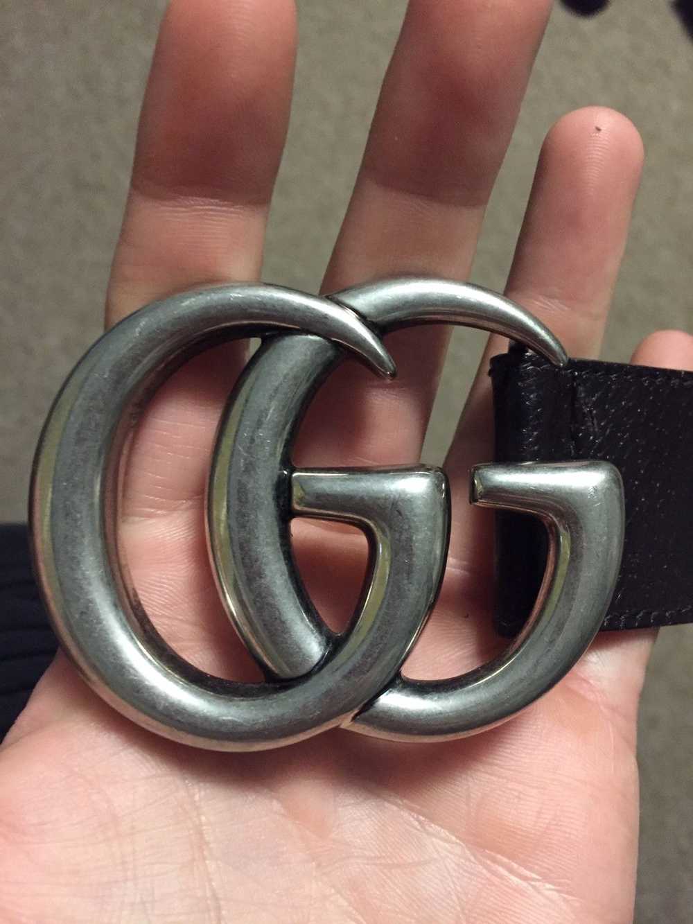 Gucci Double G brown Gucci belt silver buckle - image 2