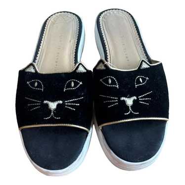 Charlotte Olympia Kitty velvet mules - image 1