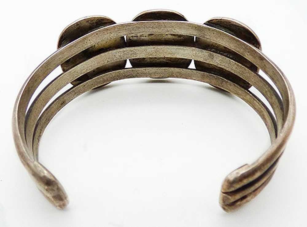 Navajo Shadowbox Coral Sterling Bracelet - image 3