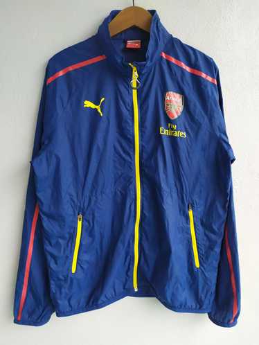 Puma Arsenal FC Football 2024 Managers Jacket Long Line Tan Padded Bench Coat Men’s M