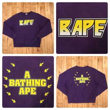 Bape BAPE KISS logo long sleeve sweatshirts purple