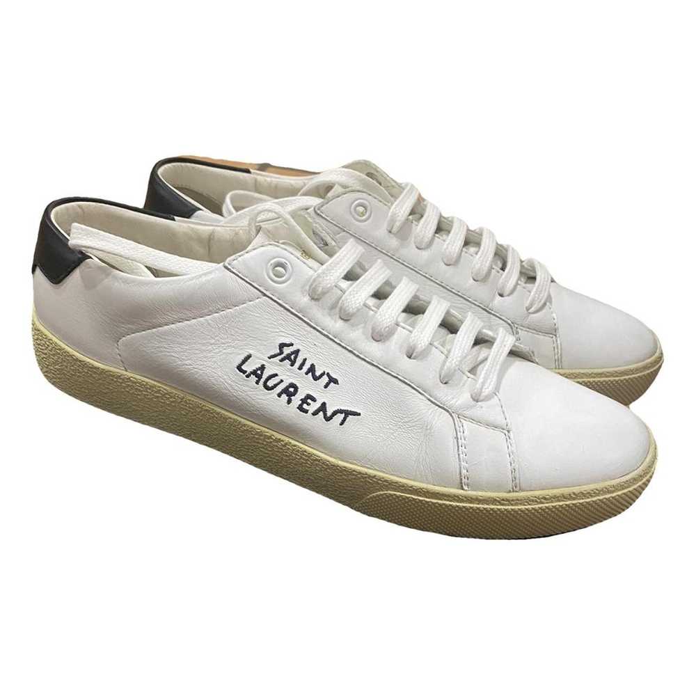 Saint Laurent Sl/01 leather trainers - image 1