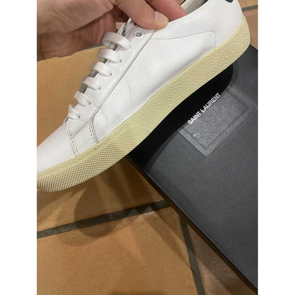 Saint Laurent Sl/01 leather trainers - image 3