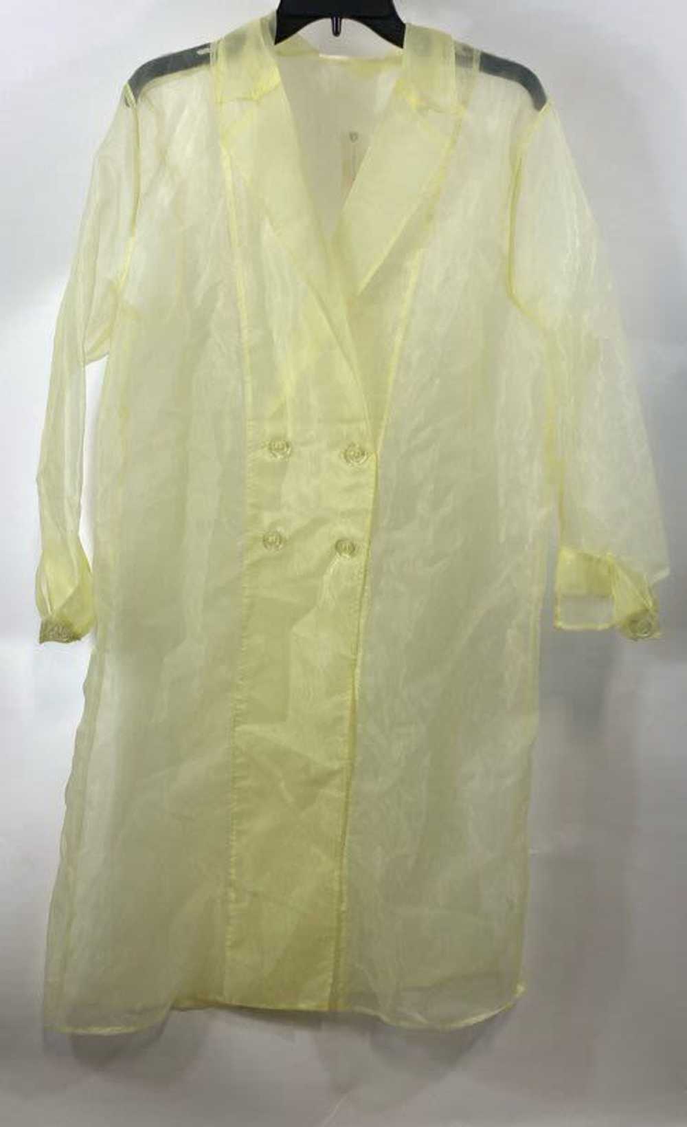 NWT Anthropologie Womens Yellow Organza Sheer Lon… - image 1