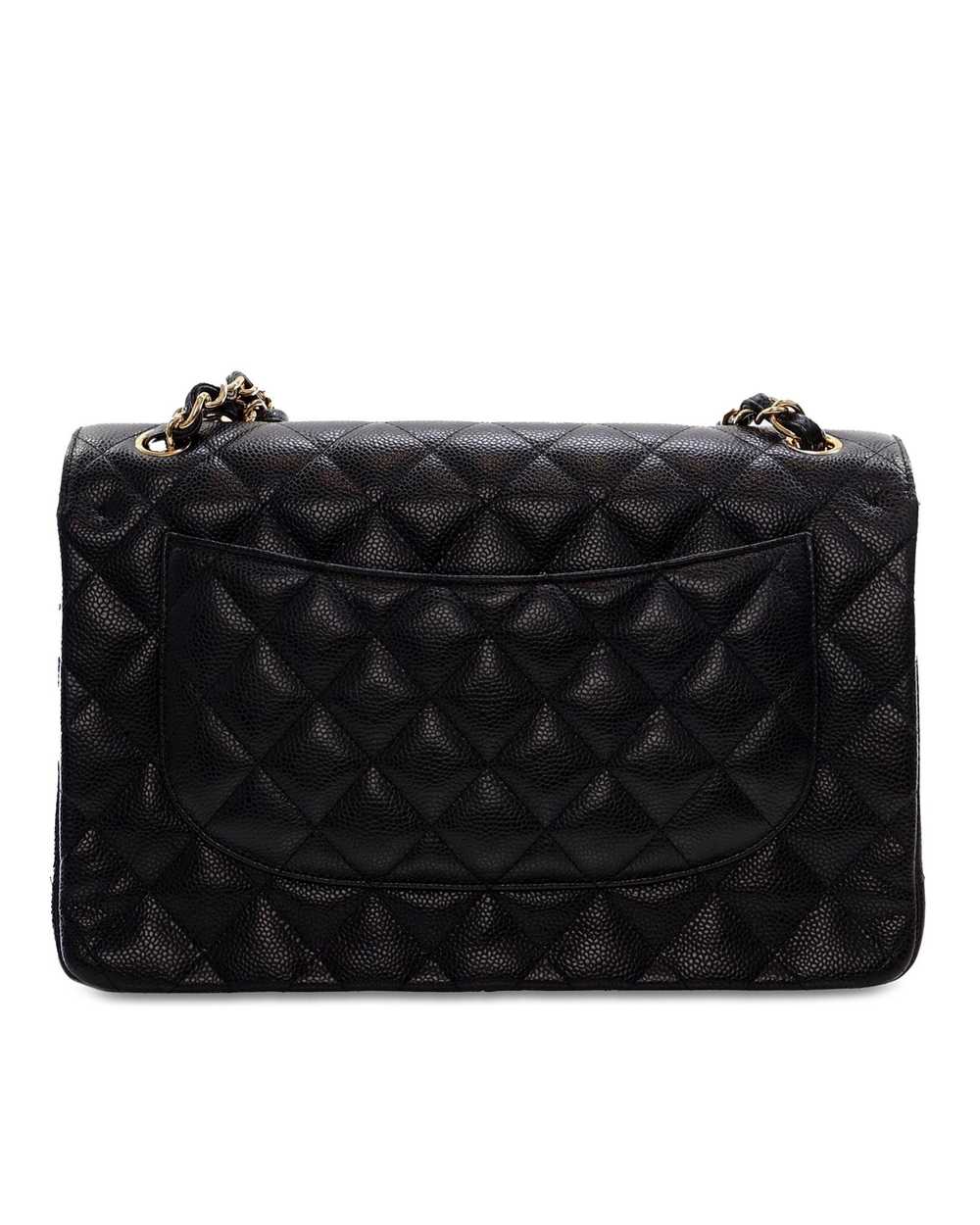 Chanel Quilted Leather Double Flap Shoulder Bag w… - image 3