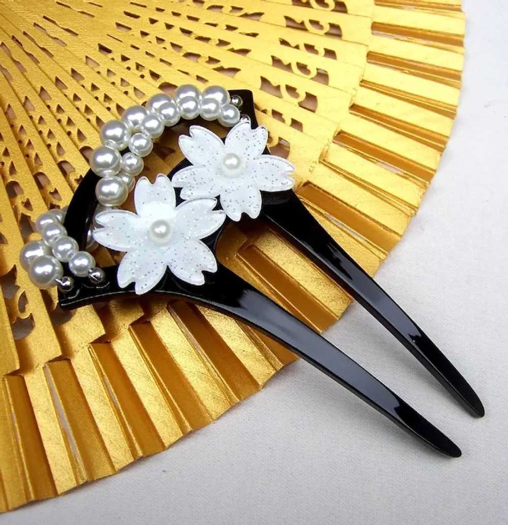 Two Vintage Japanese hair comb kanzashi hair acce… - image 10