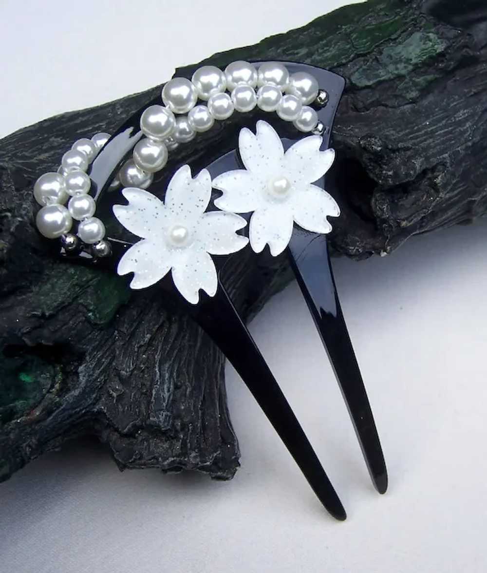 Two Vintage Japanese hair comb kanzashi hair acce… - image 8