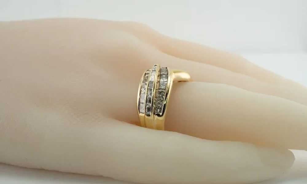 Natural Diamond Ring 18K Gold Band 2.09 TDW Princ… - image 11