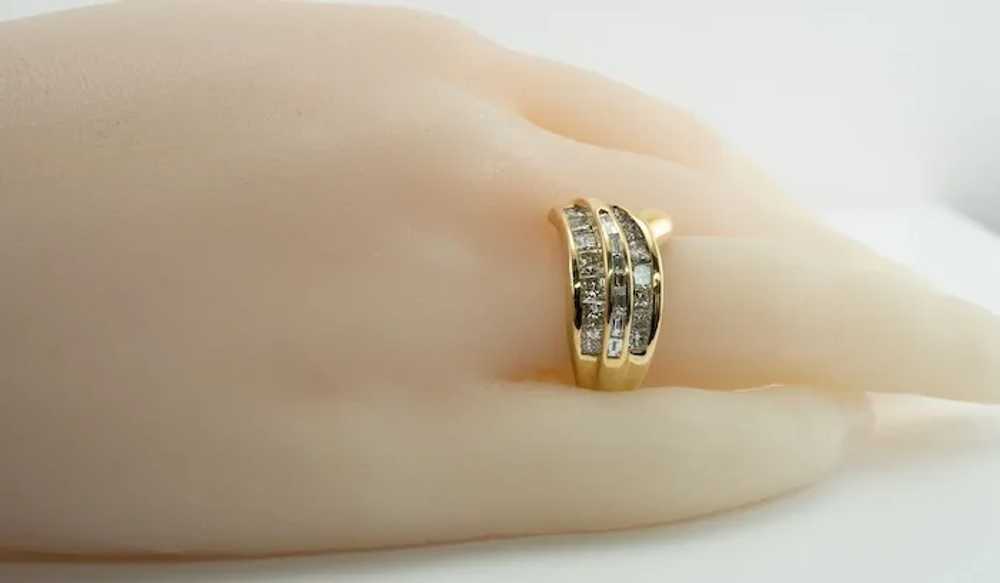 Natural Diamond Ring 18K Gold Band 2.09 TDW Princ… - image 8