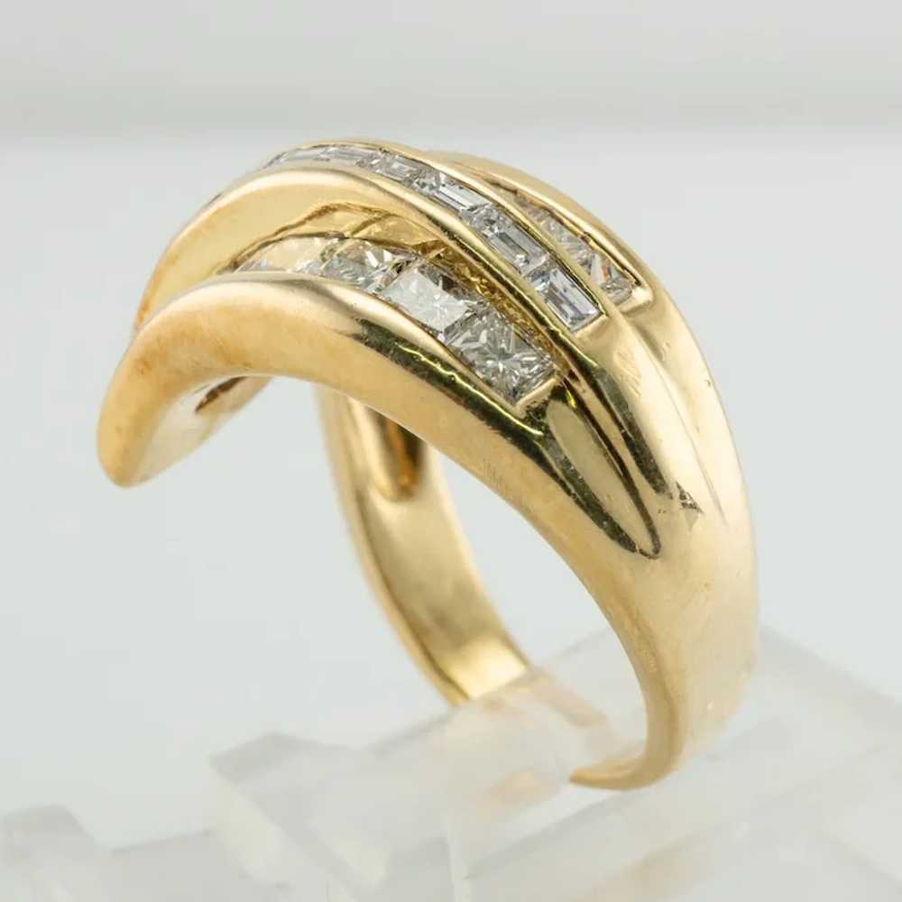 Natural Diamond Ring 18K Gold Band 2.09 TDW Princ… - image 9