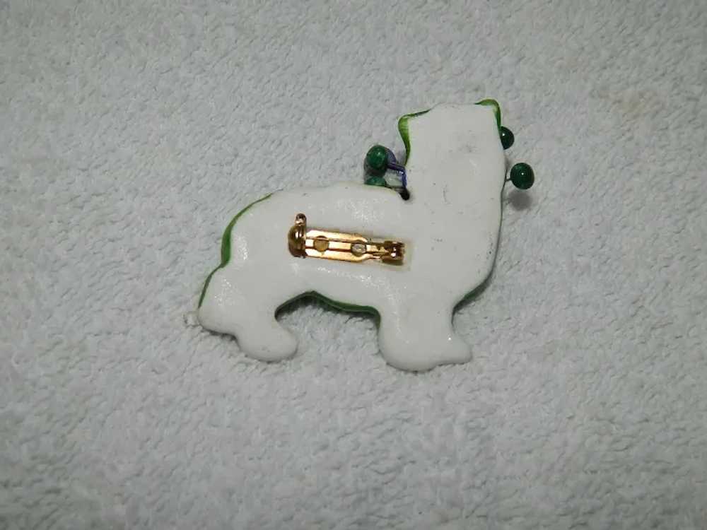 Super Cute Ceramic Kittie Cat Butterfly Brooch Fu… - image 7