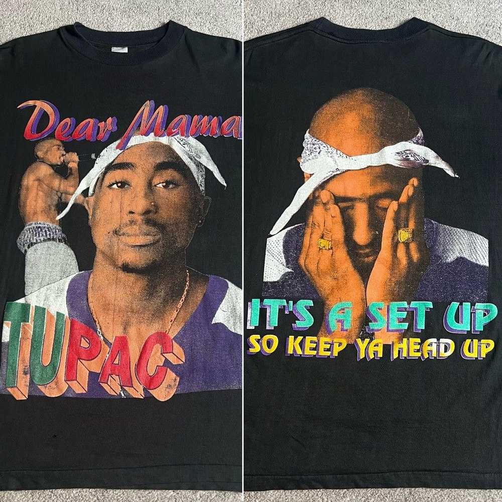 Rap Tees × Vintage 1990s Tupac 2pac Shakur Dear M… - image 1