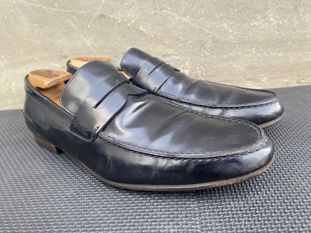 Gucci Gucci Black Leather Men's Slip On Penny Loa… - image 3