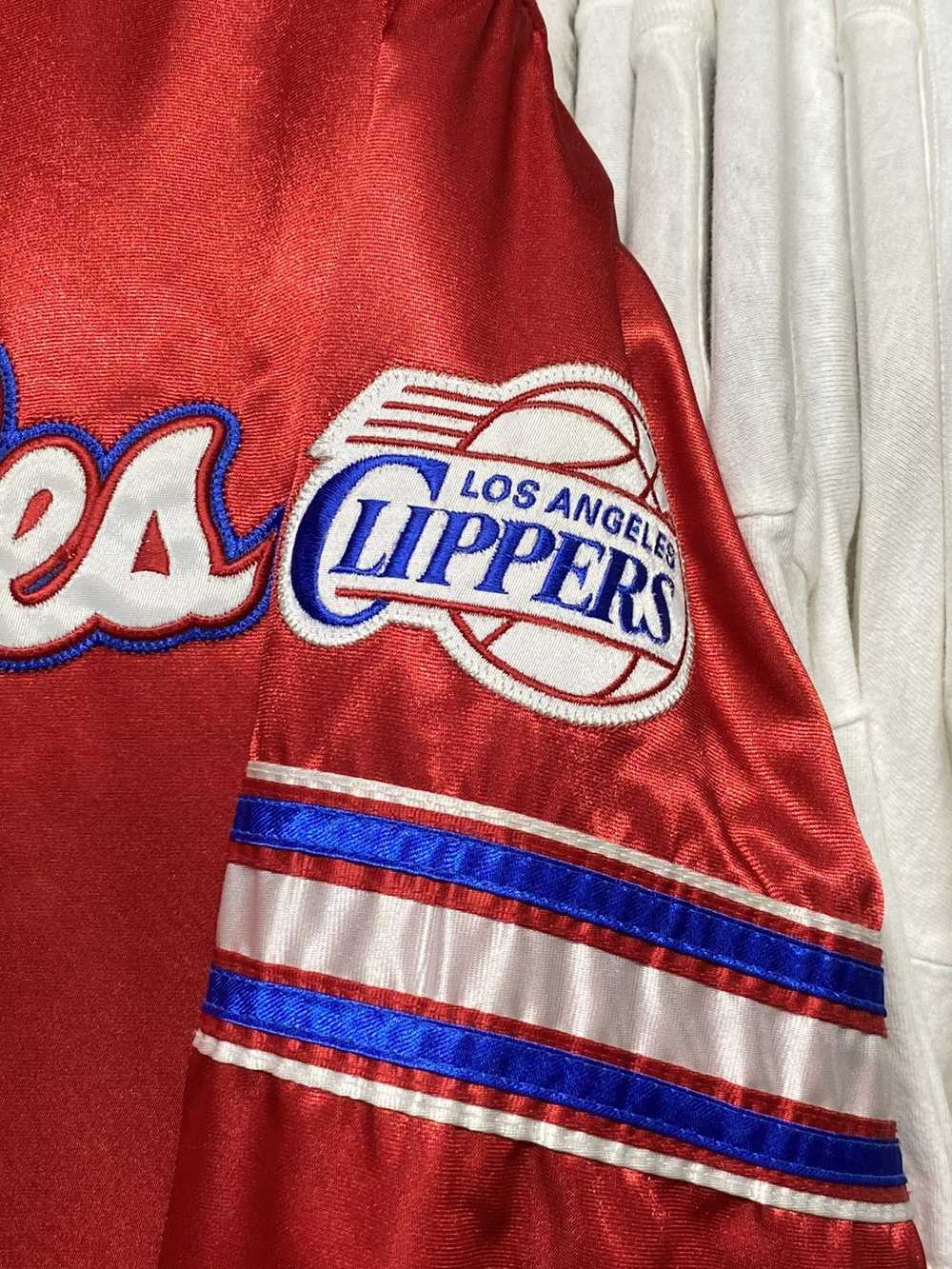 Starter Vintage Y2K Clippers NBA Satin Jacket Lar… - image 5