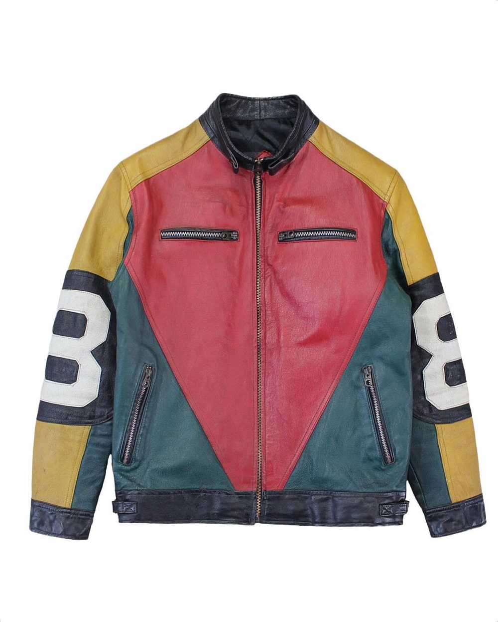 Vintage 80s PHASE 2 8 BALL LEATHER JACKET - image 2