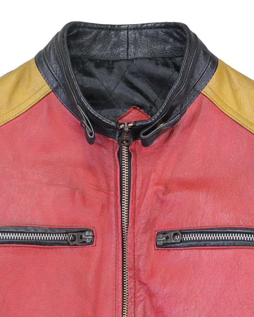 Vintage 80s PHASE 2 8 BALL LEATHER JACKET - image 3