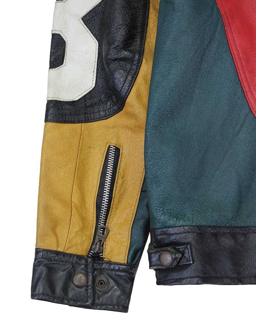 Vintage 80s PHASE 2 8 BALL LEATHER JACKET - image 5