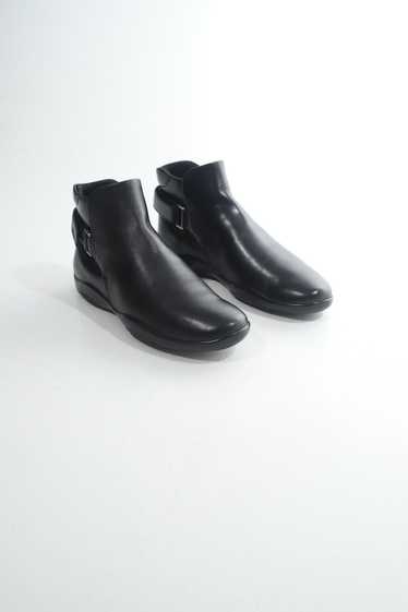 Luxury × Prada Prada Logo Leather Half Boots with 