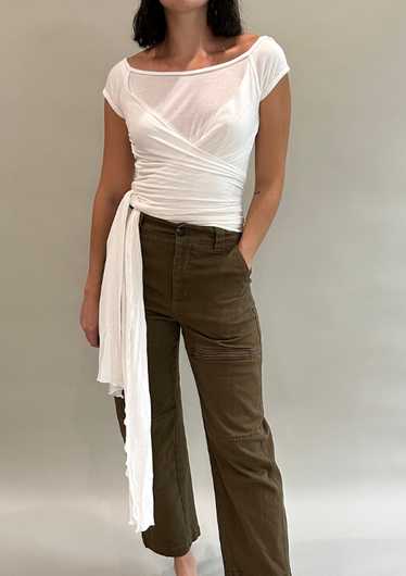 Alexis White Wrap Top