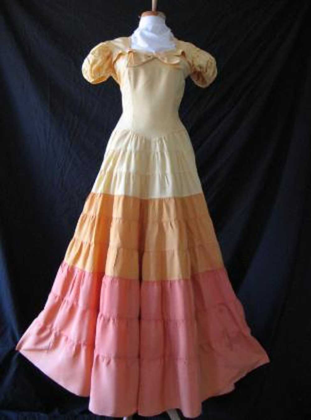 30s Evening Dress 40s Debutante Dress Vintage Tie… - image 7