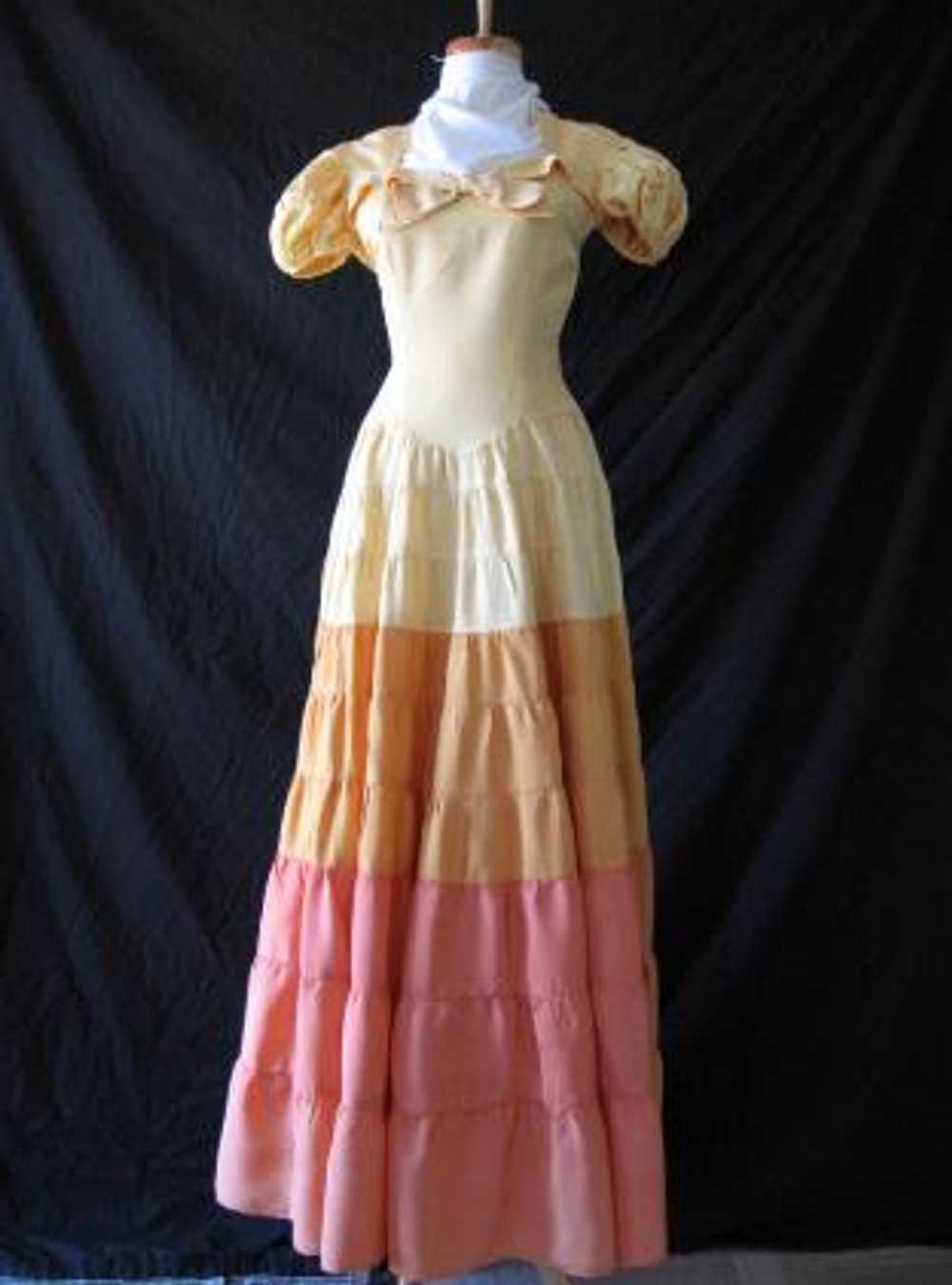 30s Evening Dress 40s Debutante Dress Vintage Tie… - image 8