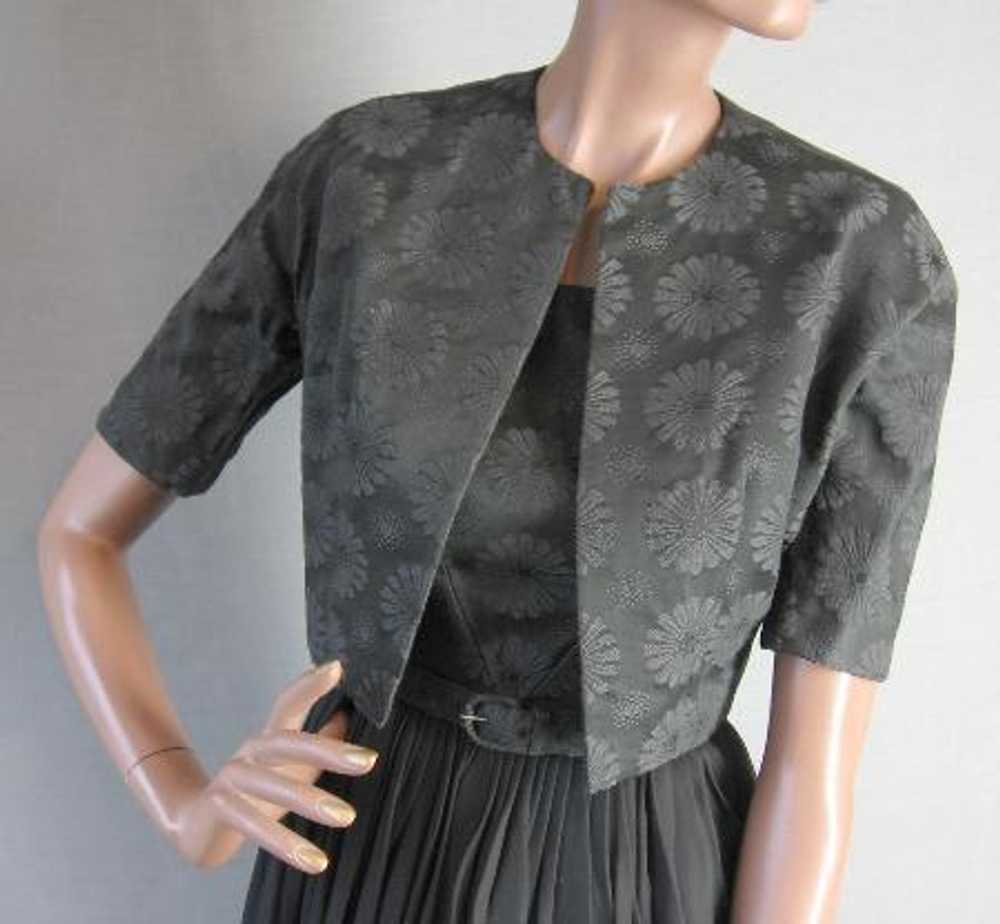 50s Party Dress Outfit with Bolero 60s Vintage Fu… - image 4