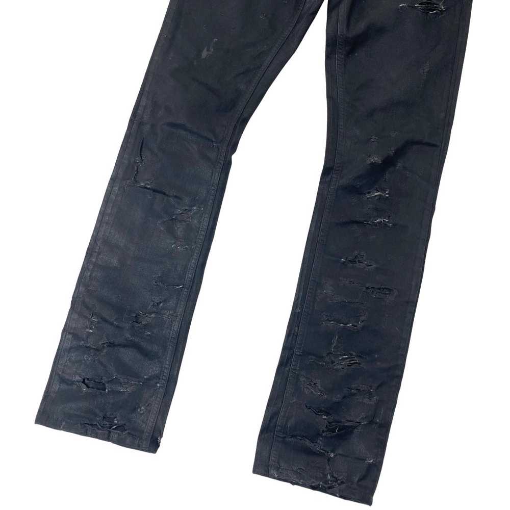 Dior Homme Waxed/Distressed Denim SS04 “Strip” Sz… - image 3