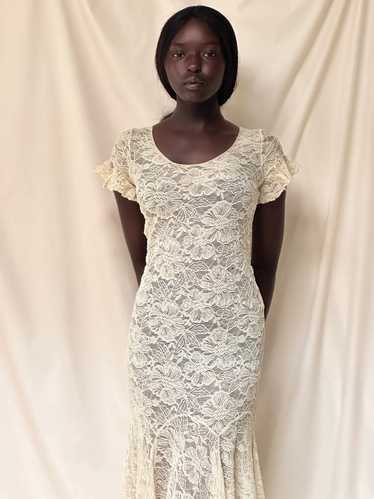 Vintage 1930’s Creme Lace Dress