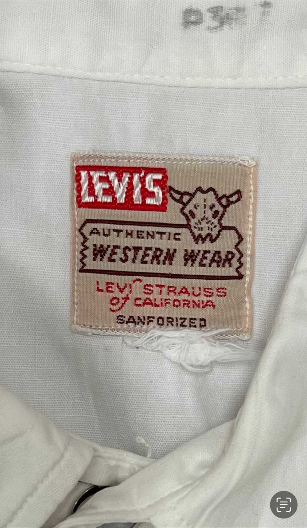 Vintage 1950’s - 60’s Levi’s Shorthorn Cotton Shi… - image 3