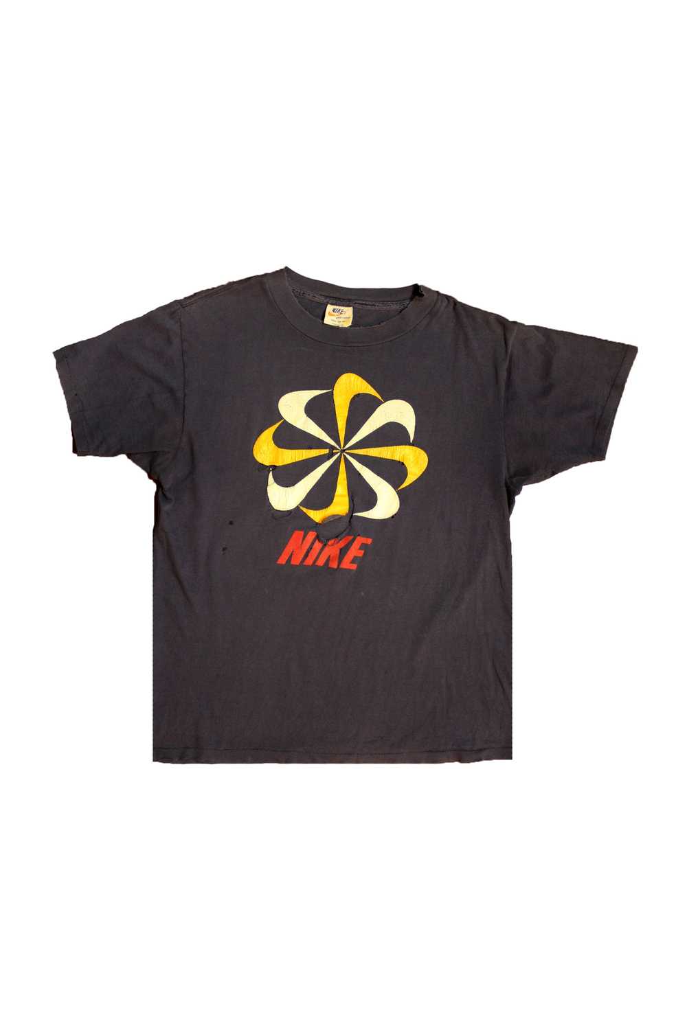 Vintage 1970's Nike Pinwheel Navy T-Shirt - image 1