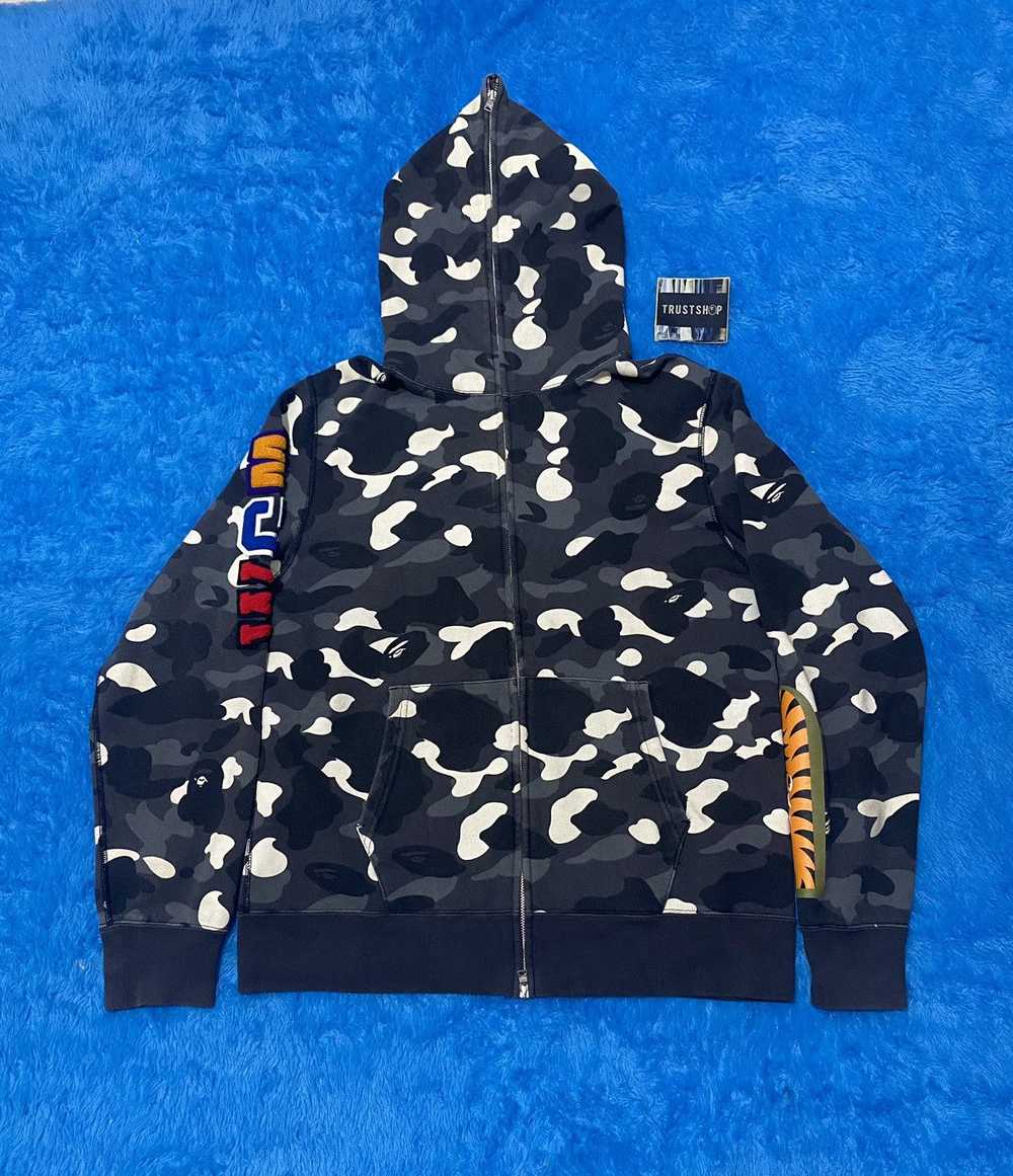 Bape Bape Fullzip Hoodie Shark embriodered GITD - image 1