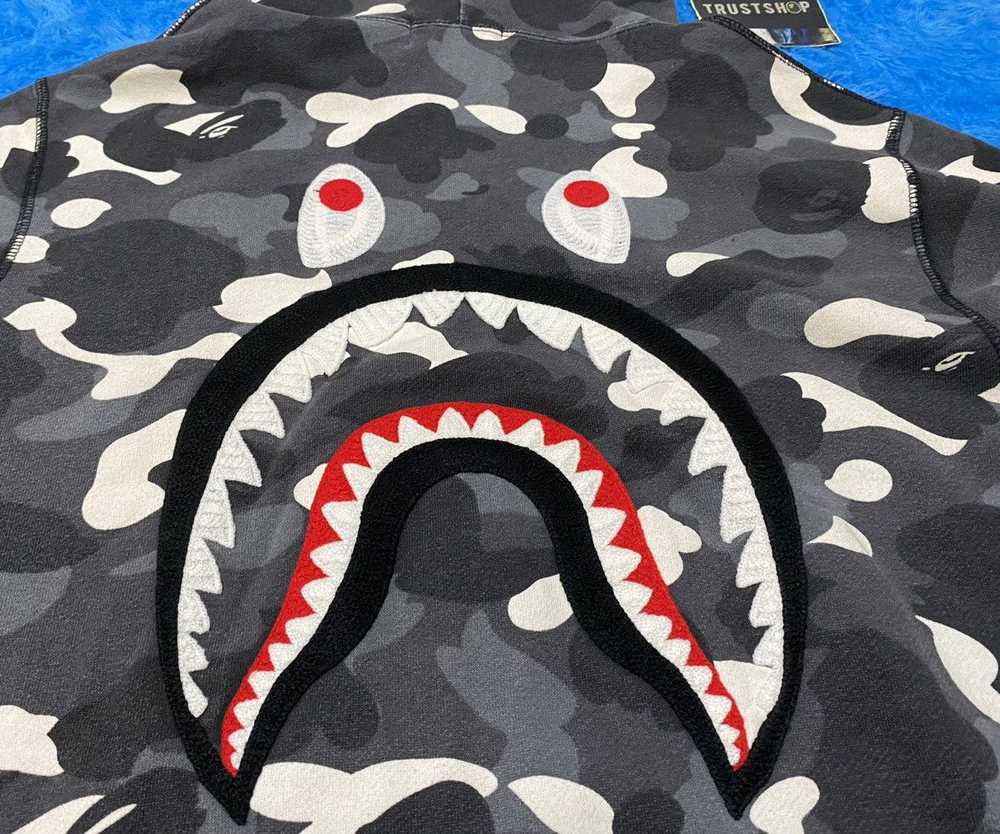 Bape Bape Fullzip Hoodie Shark embriodered GITD - image 6