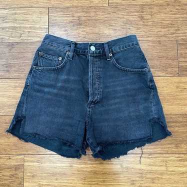 Agolde Agolde Dee Black Denim Shorts - Size 25