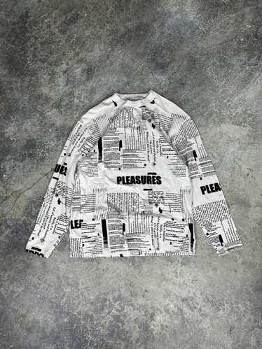 Pleasures Pleasure Newspaper Print Longsleeve Tee