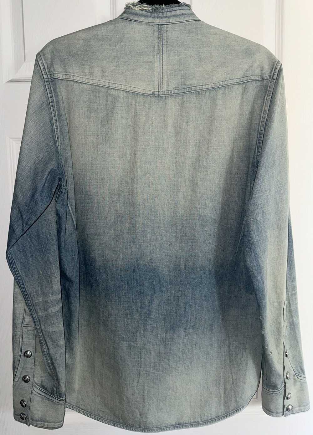 Balmain Balmain Distressed Denim Button-Up - image 2