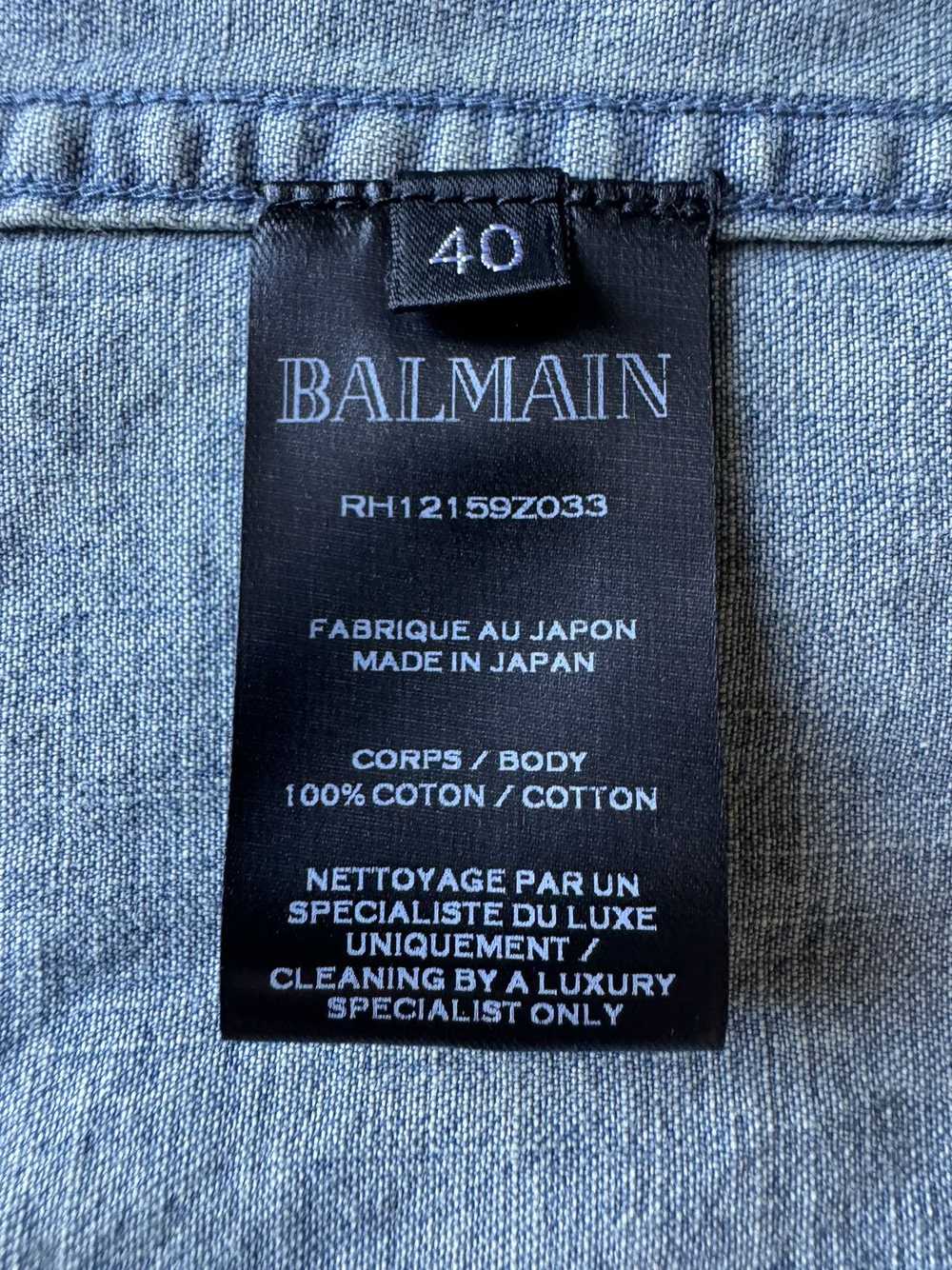 Balmain Balmain Distressed Denim Button-Up - image 9