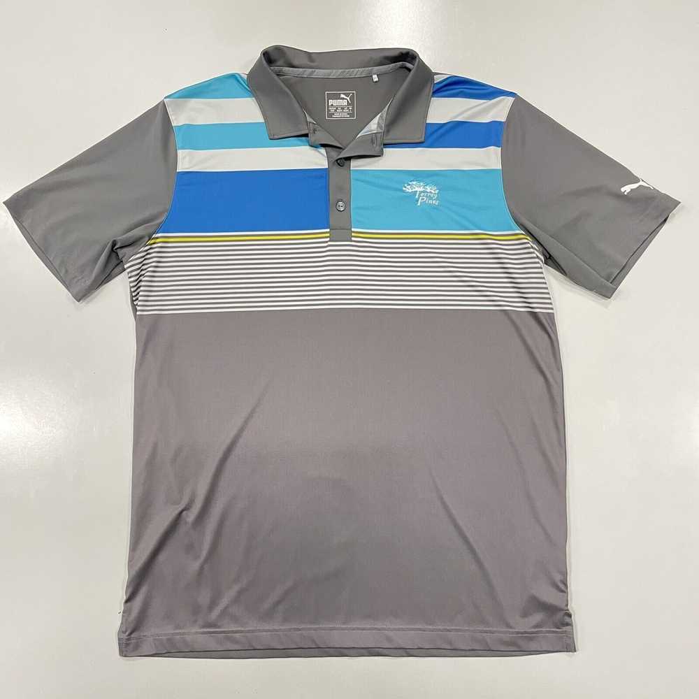 Puma Puma Men’s Golf Polo Shirt Dry Cell Gray Str… - image 1